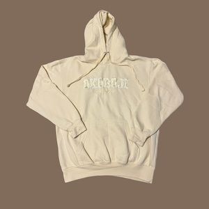 Light Yellow Okoboji, Iowa Embroidered Sweatshirt Hoodie Medium